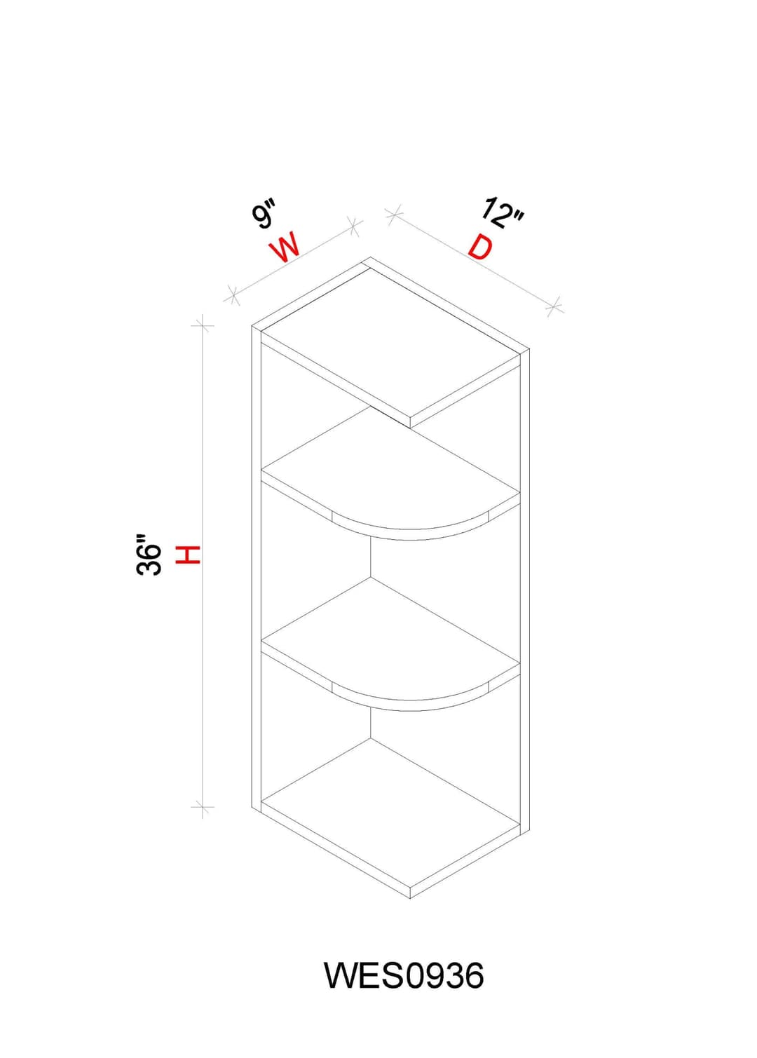 Wall End Shelf - 9"W x 36"H x 12"D - pghwmpwdjerpr6igz0hn@2x.jpg
