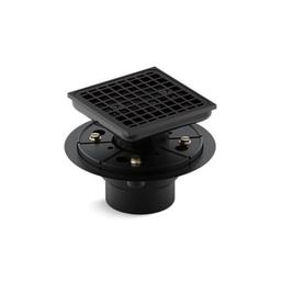 Square Shower Drain, ClearFlo™ Solid Brass Grid, PVC/Brass Drain, Matte Black - pgkdmnsuji4l45bl07jc@2x.jpg