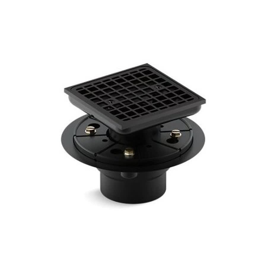 Square Shower Drain, ClearFlo™ Solid Brass Grid, PVC/Brass Drain, Matte Black - pgkdmnsuji4l45bl07jc@2x.jpg