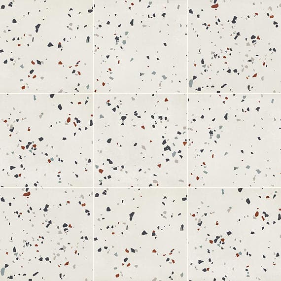Color Story Floor Designer White Speckle Square 12X12 Matte
