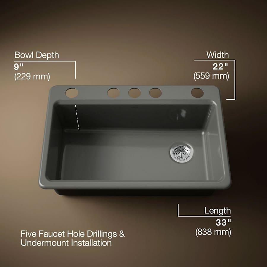 Riverby 33" Undermount Single Basin Enameled Cast Iron Workstation Kitchen Sink with Utility Rack, Sink Rack and Colander, and Intregral Cutting Board - pibsp812g8xvueslad5o@2x.jpg