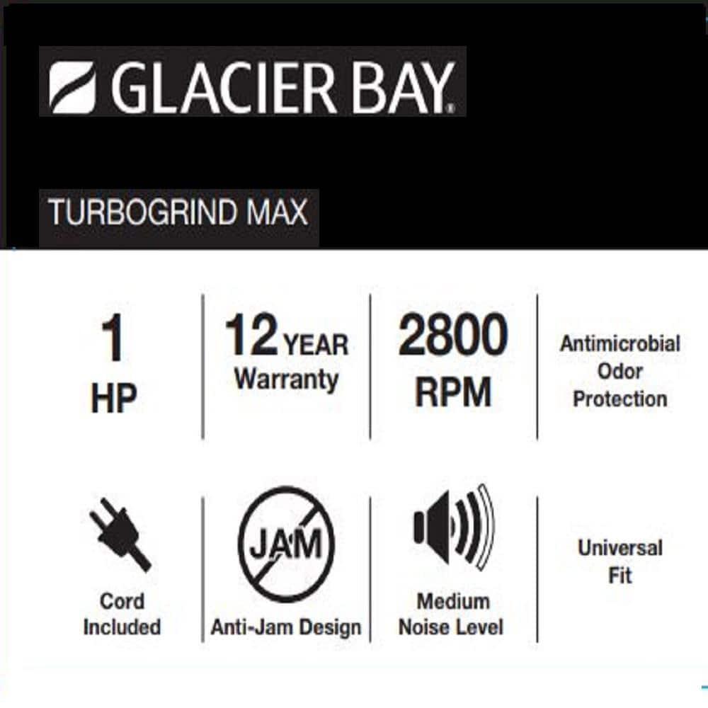 Glacier Bay TurboGrind Max 1 hp. Continuous Feed Garbage Disposal with Power Cord - piroo0pp96th4rvd6h9l@2x.jpg