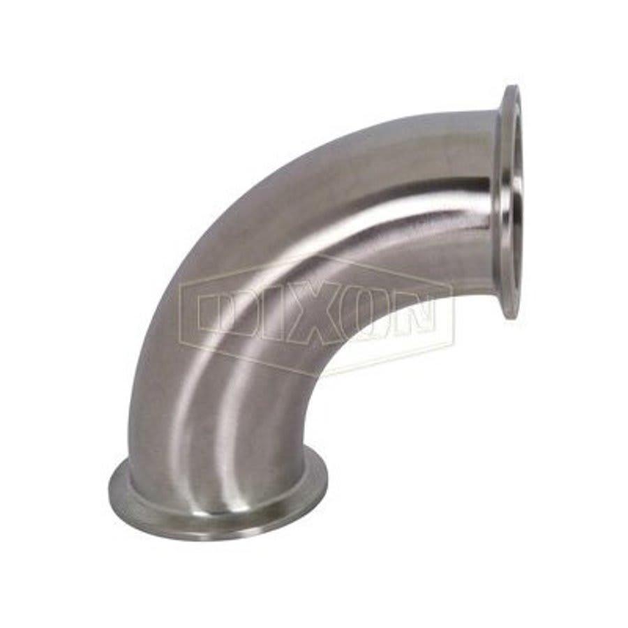 90 deg Elbow, 1-1/2 in, Clamp, 304/304L Stainless Steel