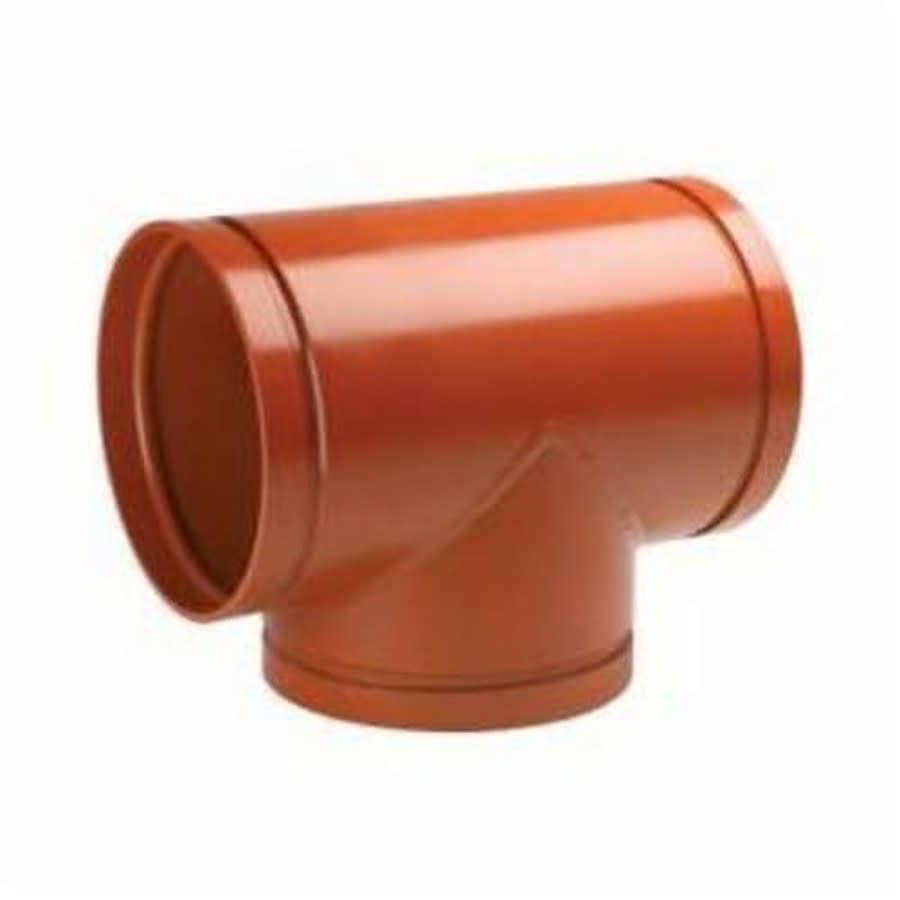 Tee, 14 in, Groove, Ductile Iron, Enamel Painted