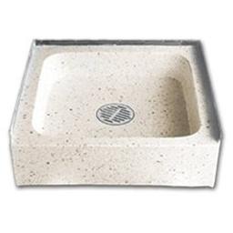Terrazzo Mop Sink, 1 Basin, Floor Mount, Precast Terrazzo, White - plipqnyilxbtw83amax8@2x.jpg