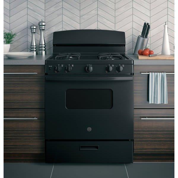 GE 30 in. 4.8 cu. ft. Freestanding Gas Range in Black (JGBS10DEMBB) - pmybltkuxetbjsjvjwec@2x.jpg