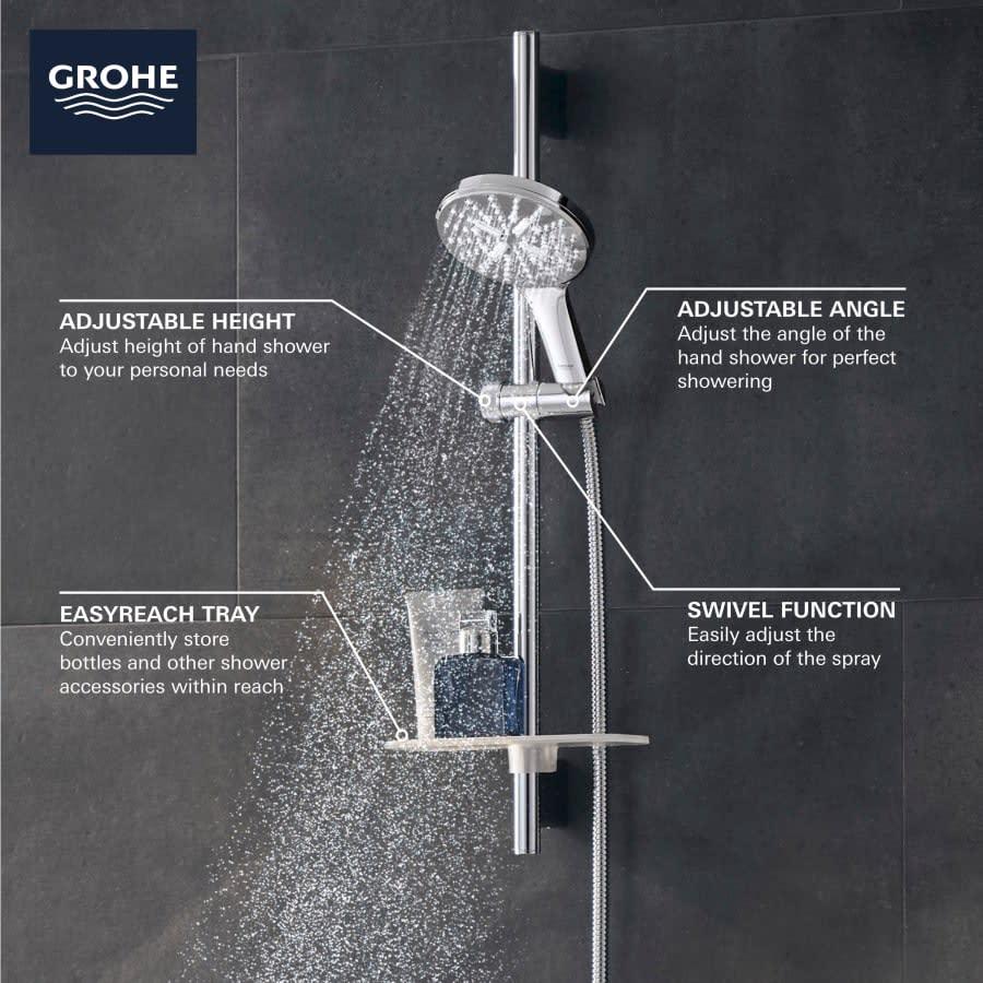 Rainshower 1.75 GPM Multi Function Hand Shower Package with StarLight, DreamSpray, EcoSpray, Speed Clean and QuickFix - Includes Slide Bar and Hose - pomyvabtup41trtuhepm@2x.jpg