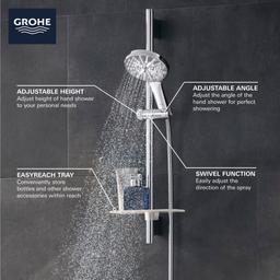 Rainshower 1.75 GPM Multi Function Hand Shower Package with StarLight, DreamSpray, EcoSpray, Speed Clean and QuickFix - Includes Slide Bar and Hose - pomyvabtup41trtuhepm@2x.jpg