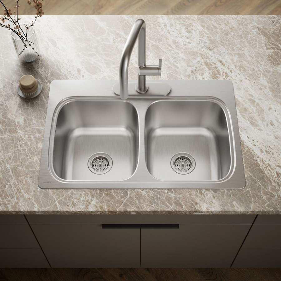 Verse 33" Double Basin Drop In Stainless Steel Kitchen Sink With Three Faucet Holes - poqoolazndfrglzg1qtf@2x.jpg