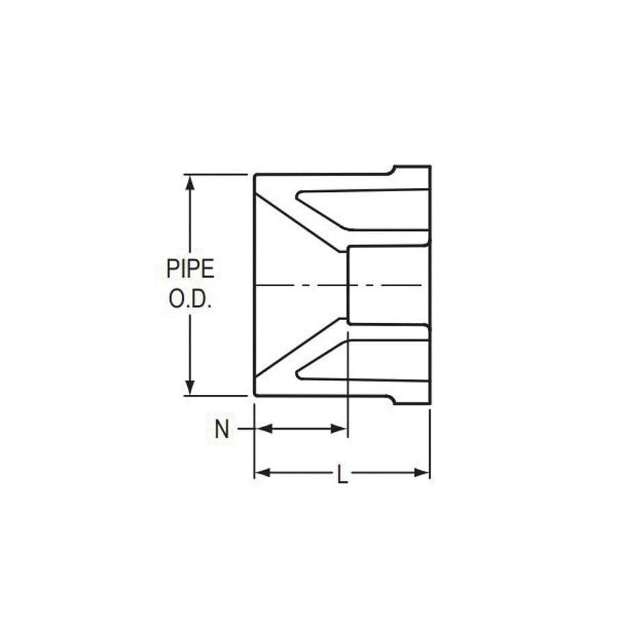 Bushing, 3 x 3/4 in, Socket x Spigot, SCH 40/STD, PVC - ppoiumjc5cqlcynxinto@2x.jpg