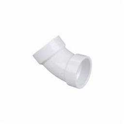 45 deg Elbow, 1-1/2 in, Hub, DWV, PVC - ppr4nt1gybvmhsfbebda@2x.jpg