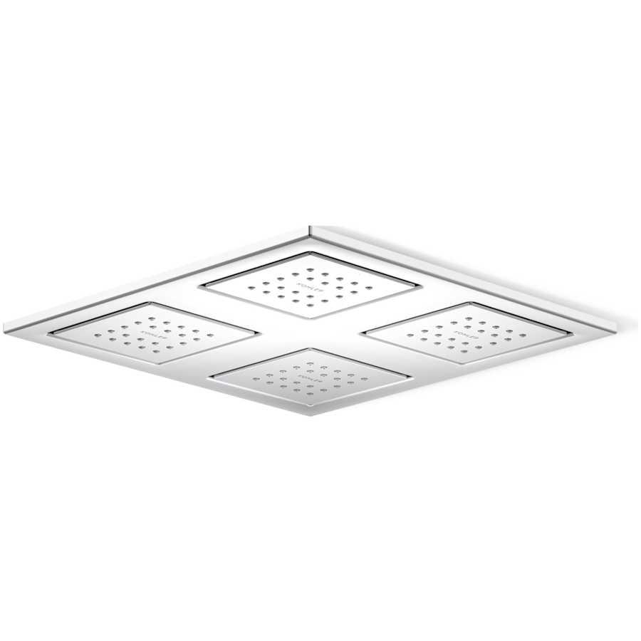 WaterTile Rain 9-7/8" Square 2.4 GPM Overhead Showering Panel with Four 22-Nozzle Fully Adjustable Sprayheads Featuring MasterClean Sprayfaces - pqcppakawoylfgtjmcao@2x.jpg