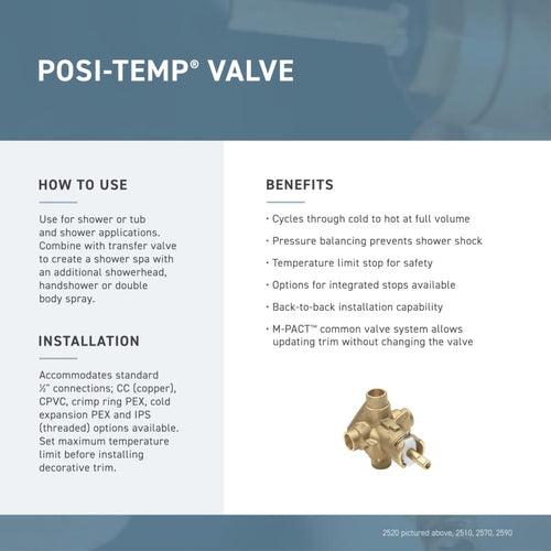Chateau Single Handle Posi-Temp Shower Trim with Shower Head - Less Rough In Valve - pqdcbnqx1kcaqic0pjnj_x500.jpg