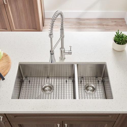Pekoe 35" Double Basin Stainless Steel Kitchen Sink for Undermount Installations - Drains Included - pr6hmx9rufruagqj481z_x500.jpg