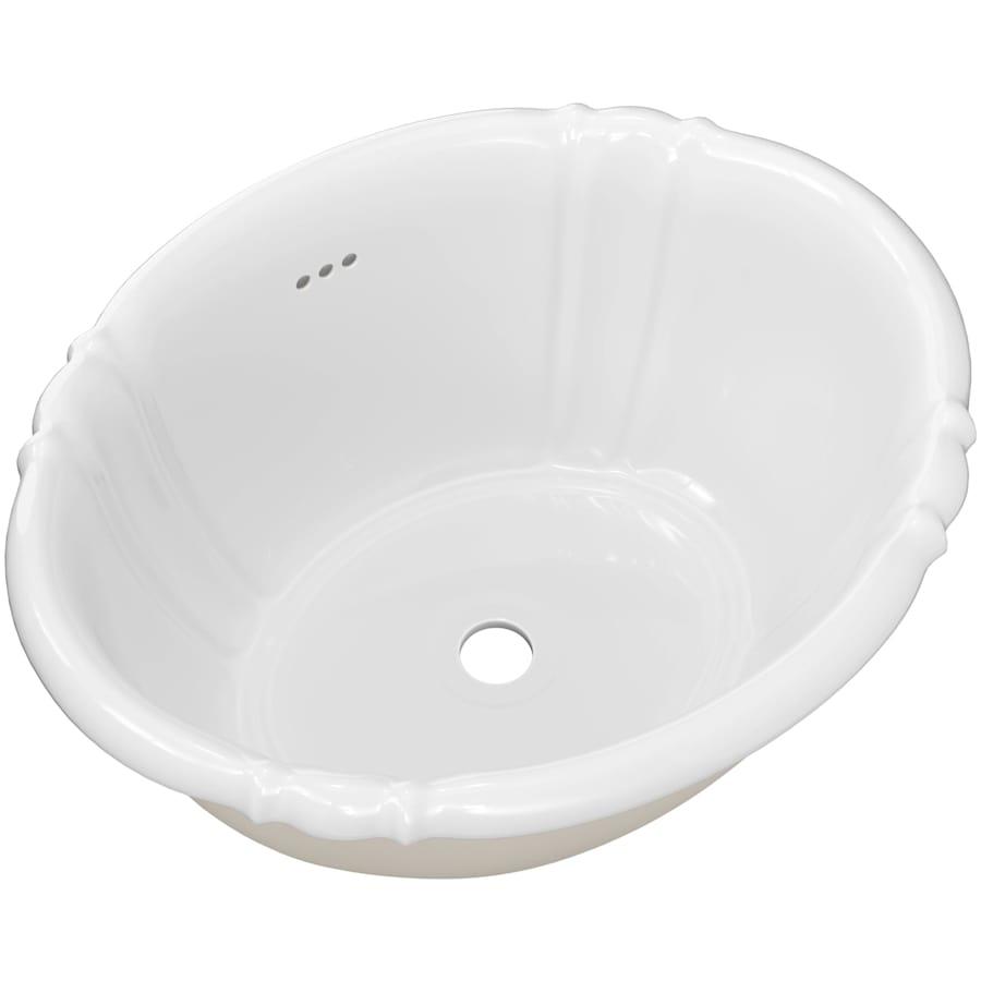 Richardson 17-5/8" Oval Vitreous China Drop In Bathroom Sink with Overflow