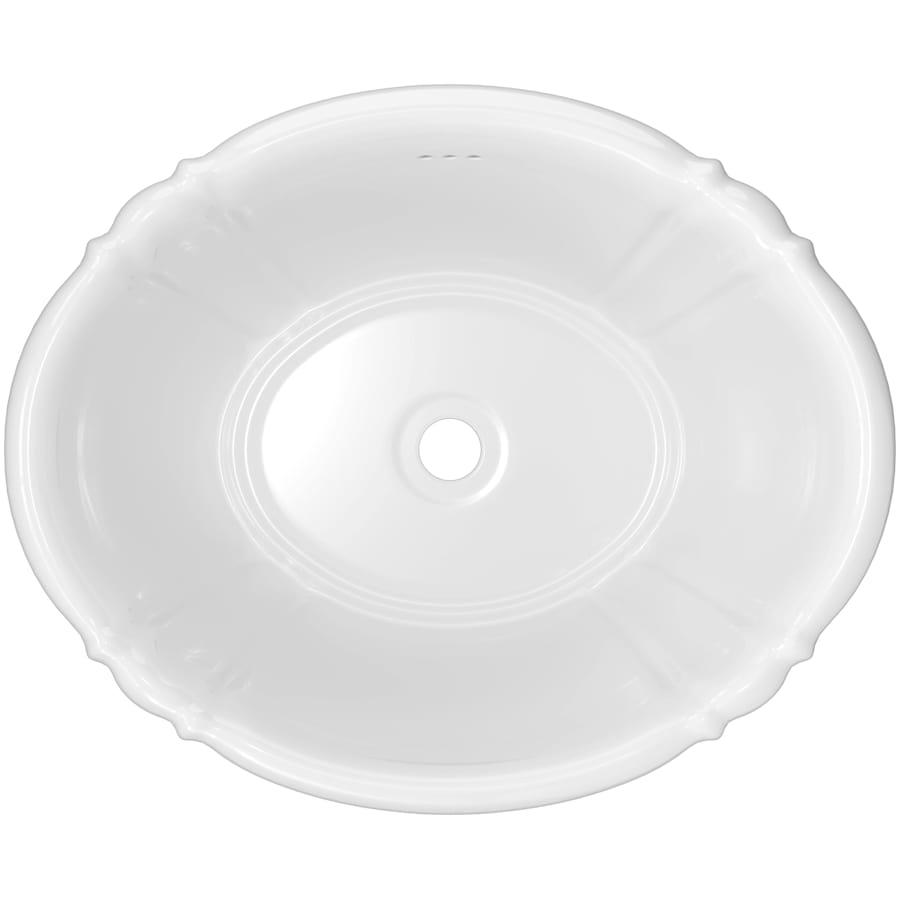 Richardson 17-5/8" Oval Vitreous China Drop In Bathroom Sink with Overflow