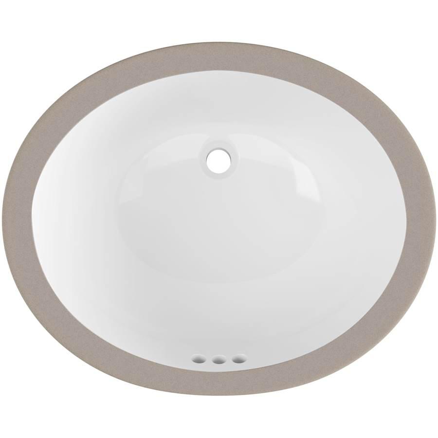 Comstock 17" Oval Vitreous China Undermount Bathroom Sink with Overflow