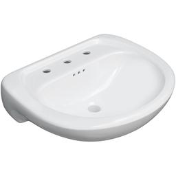 Lisbon Valley 24" Oval Vitreous China Pedestal Bathroom Sink with Overflow and 3 Faucet Holes at 8" Centers - proflo-pf4008wh-3571894@2x.jpg
