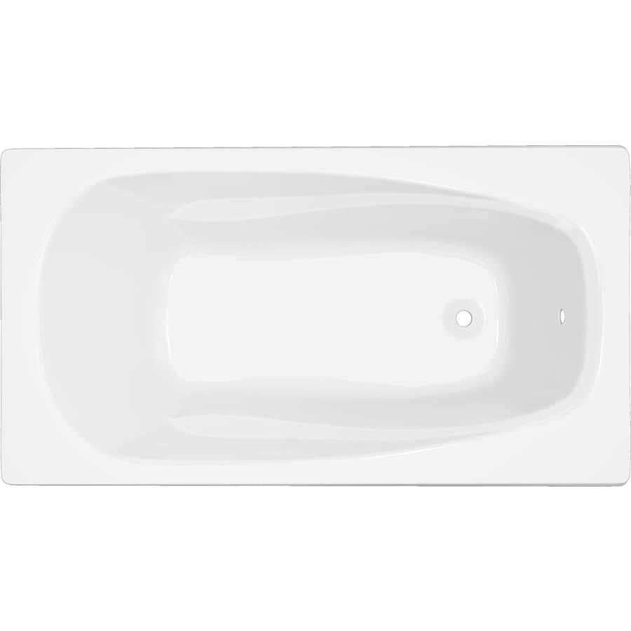 Lansford 60" x 32" Drop In Acrylic Soaking Tub with Reversible Drain and Overflow
