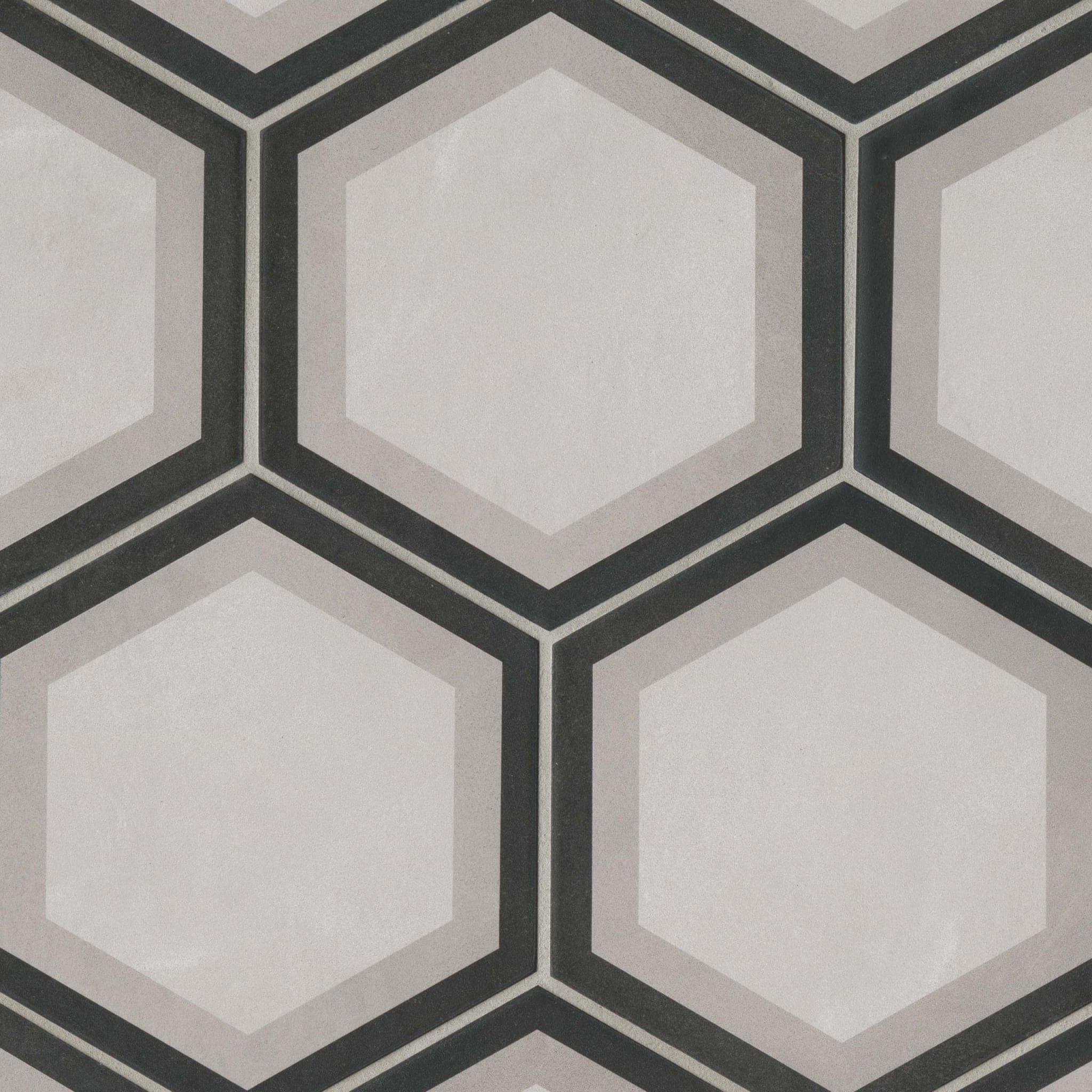 Allora 8.5" x 10" Matte Telaio Hexagon Deco Porcelain Tile