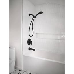 MOEN Meena Single Handle 4-Spray 4 in. Tub and Shower Faucet 1.75 GPM in. Matte Black (Valve Included) 82618BL - pssvsppz9hxxkvgex0yh@2x.jpg