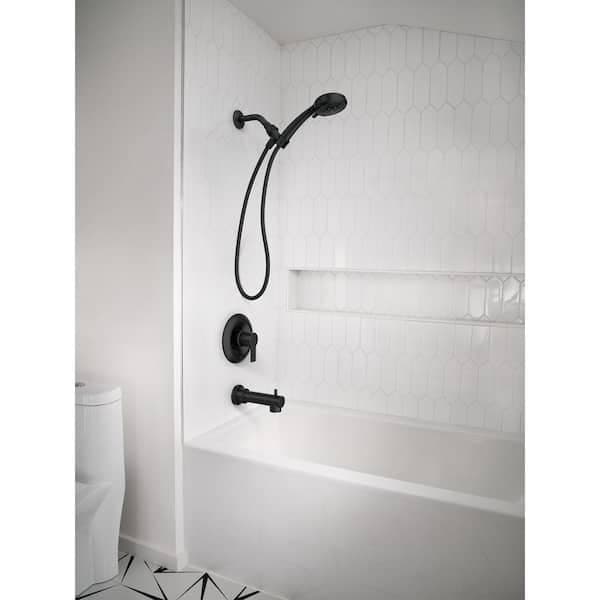 MOEN Meena Single Handle 4-Spray 4 in. Tub and Shower Faucet 1.75 GPM in. Matte Black (Valve Included) 82618BL - pssvsppz9hxxkvgex0yh@2x.jpg