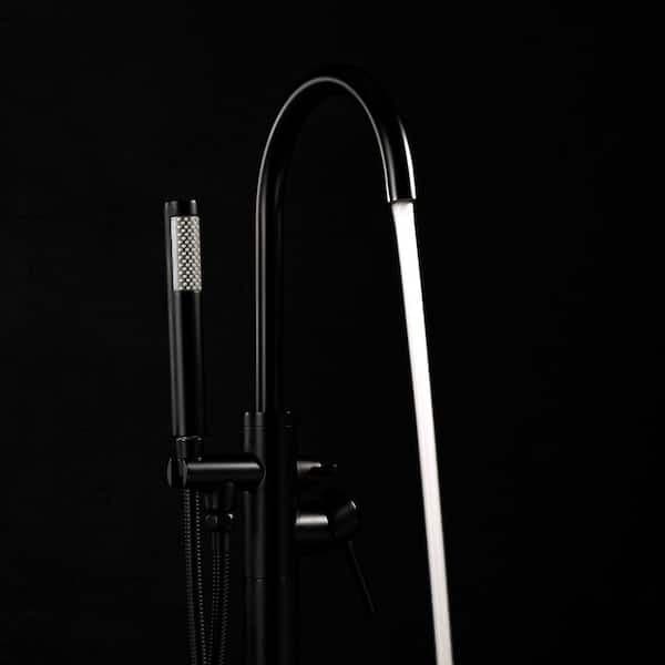 AKDY 1-Handle Freestanding Floor Mount Tub Faucet Bathtub Filler with Hand Shower in Matte Black TF0042 - ptwenkjcyll03aygjxrq@2x.jpg