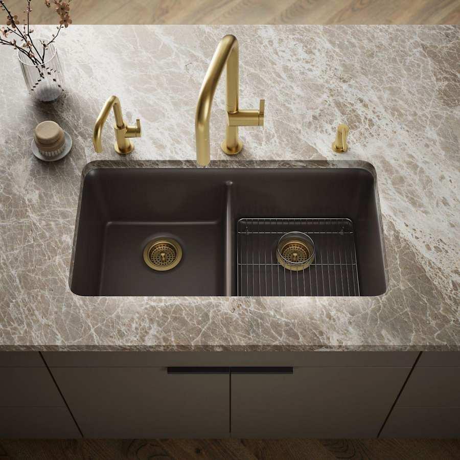 Cairn 33-1/2" Undermount Double Equal Bowl Neoroc Granite Composite Kitchen Sink with Right Sink Rack Included - puewdedt2m0ebx4aq8j0@2x.jpg