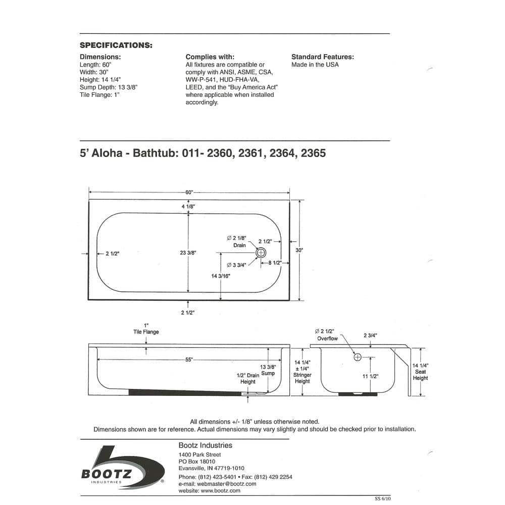 Aloha 60 in. x 30 in. Soaking Bathtub with Right Drain in White - pulkxohfbsu3nhv41eth@2x.jpg