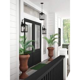 Park Court 19 in. 1-Light Textured Black Traditional Outdoor Wall Lantern with Clear Seeded Glass - pvtcviydvqcx4cpc3zpa@2x.jpg