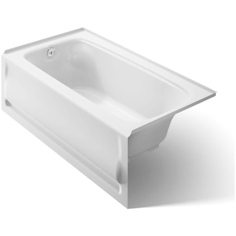 Bancroft Collection 60" Three Wall Alcove Soaking Bath Tub with Left Hand Drain