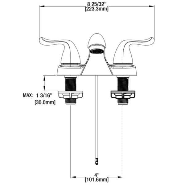 Glacier Bay Constructor 4 in. Centerset 2-Handle Low-Arc Bathroom Faucet in Brushed Nickel - pxsqipos8qyjjt9ydj2y@2x.jpg