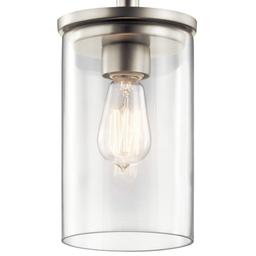 Crosby Single Light 6" Wide Mini Pendant with Clear Glass Shade - pzaigiv4zeoxsuju9lbk@2x.jpg