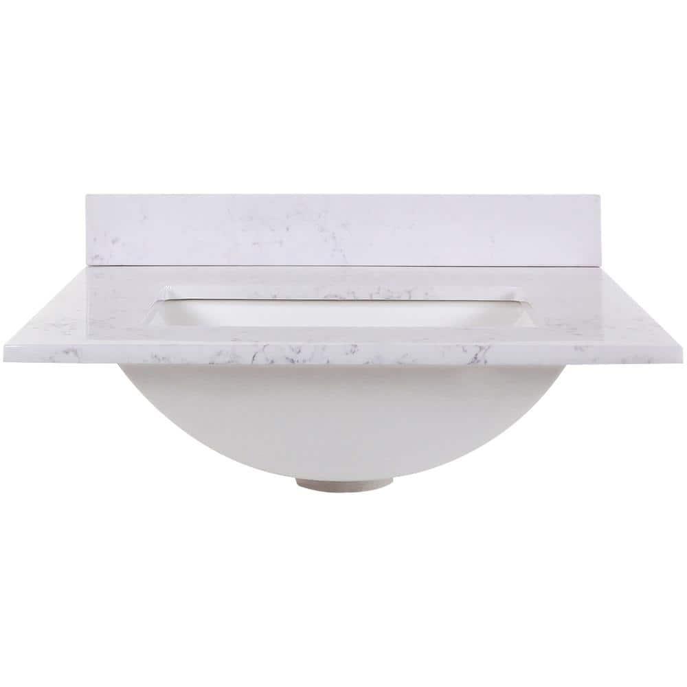 25 in. W x 22 in. D Cultured Marble White Rectangular Single Sink Vanity Top in Pulsar - pzdzhjpmj9rj275gtza3@2x.jpg