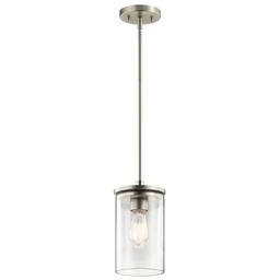 Crosby Single Light 6" Wide Mini Pendant with Clear Glass Shade - q0jgkugcw3ugtmgtxrne@2x.jpg
