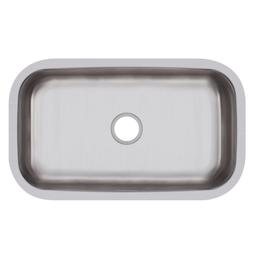 Dayton® Single Bowl Kitchen Sink, Under Mount, 30-1/2 x 18-1/4 in, 8 in Bowl Depth, 18 ga Radiant Satin Steel, Stainless - q0kv4b3mjovenid0sjfc@2x.jpg