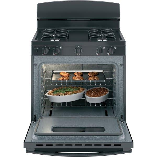 GE 30 in. 4.8 cu. ft. Freestanding Gas Range in Black (JGBS10DEMBB) - q1ixrf4otvjdpkypj5pg@2x.jpg