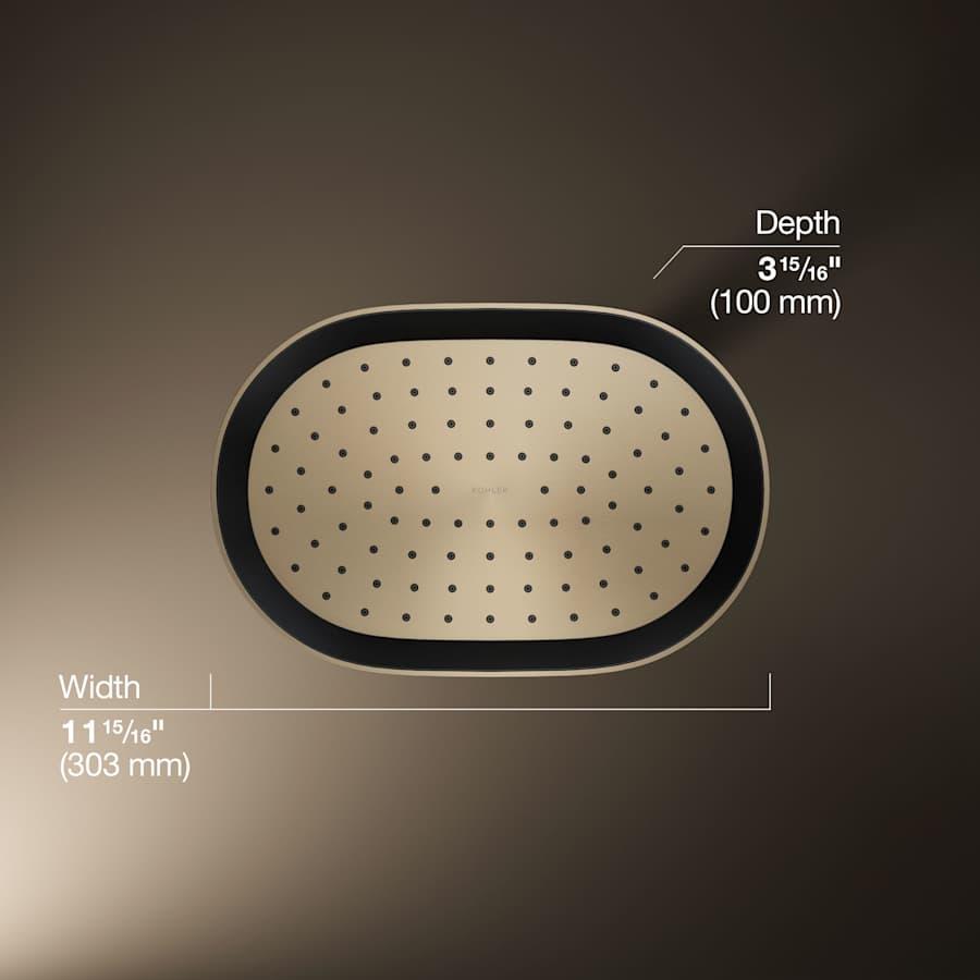Statement Oblong 12" Single Function 1.75 GPM Rainhead with MasterClean Sprayface and Katalyst Air-Induction Technology - q29hhnwlasf8vgv8kakk@2x.jpg