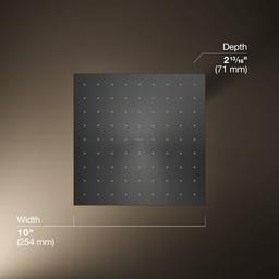 Radiant Contemporary Square 10" Single Function 2.5 GPM Rainhead with MasterClean Sprayface and Katalyst Air-Induction Technology - q5gdbhwiwbworemcs2kv@2x.jpg