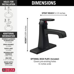 Delta Ashlyn Single Hole Single-Handle Bathroom Faucet in Matte Black 564-BLMPU-DST - q7ai4ll9caghejlzolod@2x.jpg