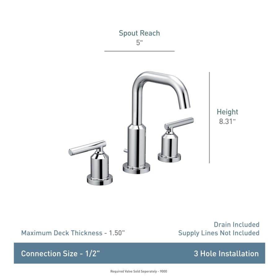 Gibson Widespread Bathroom Sink Faucet - Includes Pop-Up Drain Trim, Less Rough In - qafyk3pmbemgtcp5ipah@2x.jpg