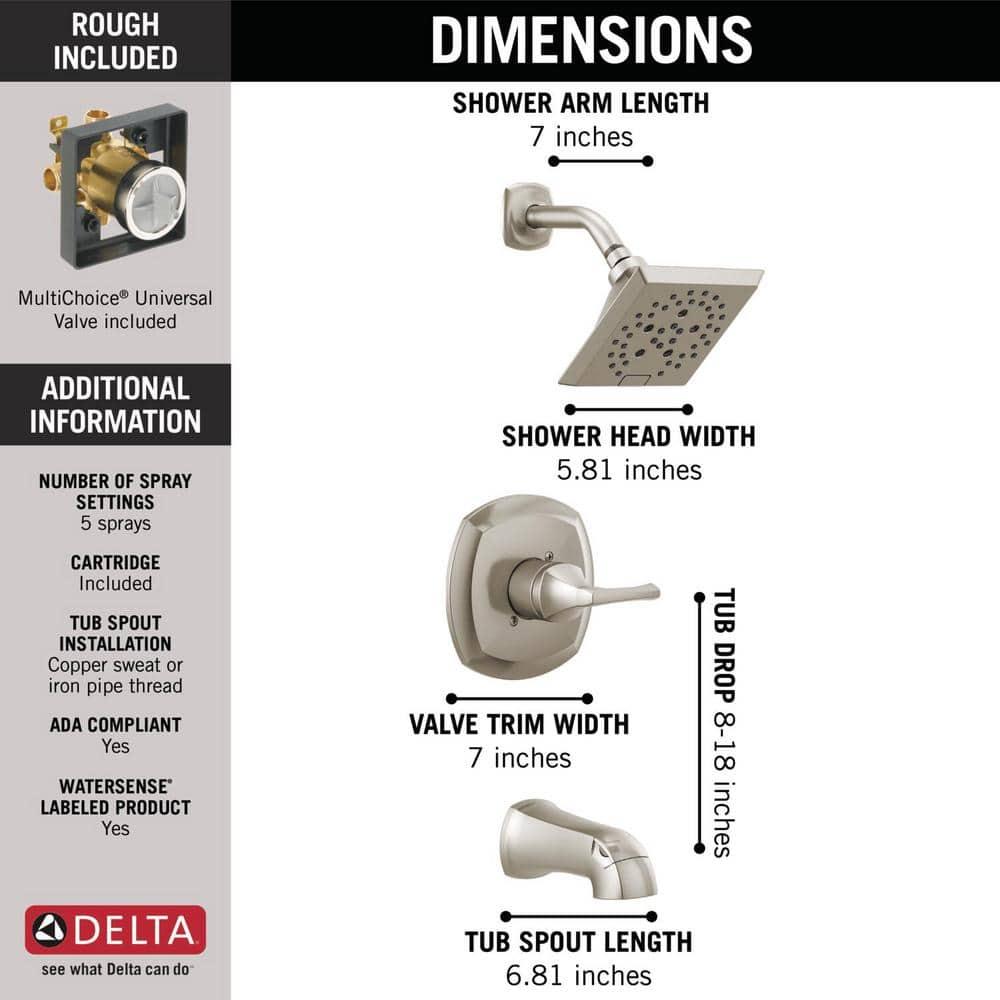 Portwood Rough Included Single-Handle 5-Spray Tub and Shower Faucet 1.75 GPM in SpotShield Brushed Nickel Valve Included - qdhttvzrv7fltbqnlole@2x.jpg