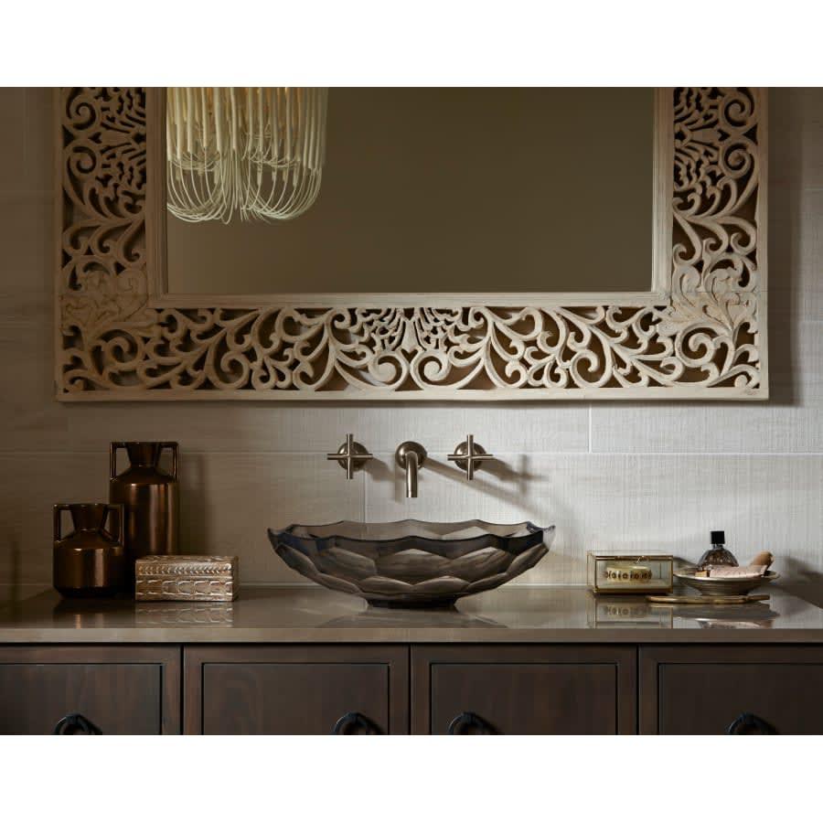 Artist Editions Briolette Glass 4-3/4" x 17-1/2" Vessel Bathroom Sink - qeetijptgirumol2ubwn@2x.jpg