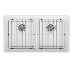 Etre 35-3/4" Farmhouse, Undermount Double Basin Fireclay Kitchen Sink with Basin Rack, and Basket Strainer - qew61ojpqsbh0f3vuxl4_x500.jpg