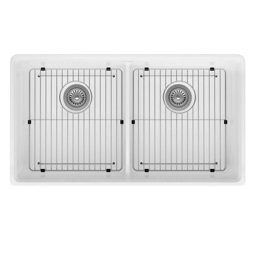 Etre 35-3/4" Farmhouse, Undermount Double Basin Fireclay Kitchen Sink with Basin Rack, and Basket Strainer - qew61ojpqsbh0f3vuxl4_x500.jpg