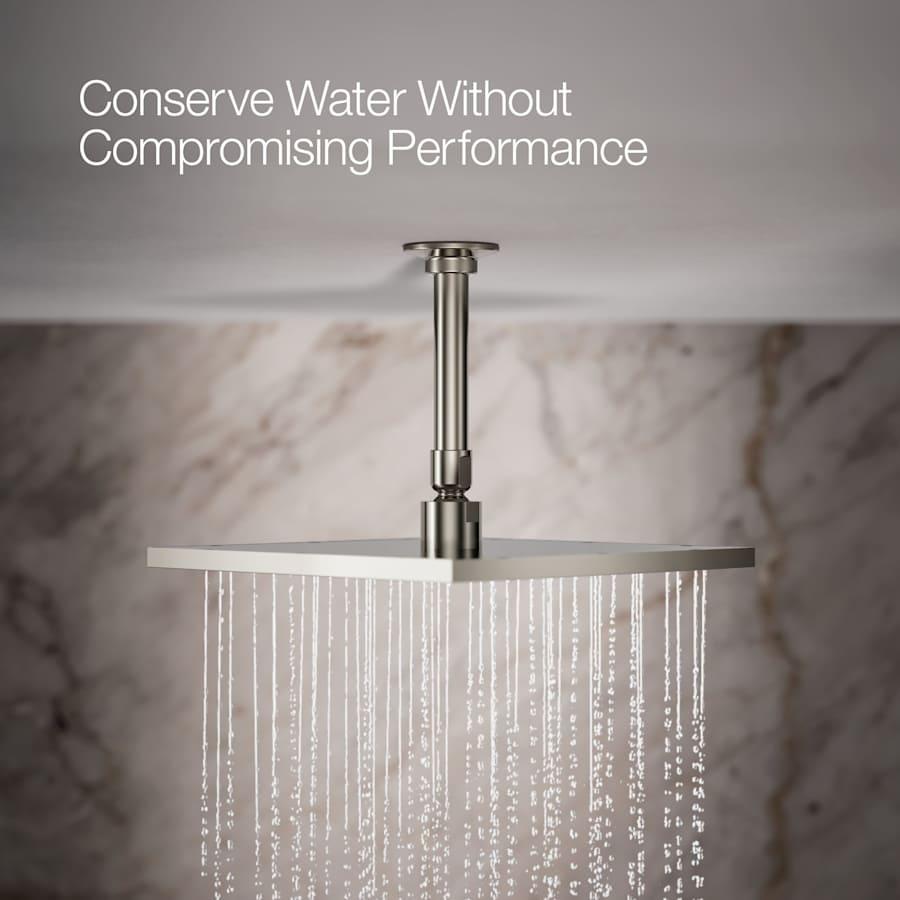 Radiant Contemporary Square 10" Single Function 2.5 GPM Rainhead with MasterClean Sprayface and Katalyst Air-Induction Technology - qeza3iwybm8vgcwympxc@2x.jpg