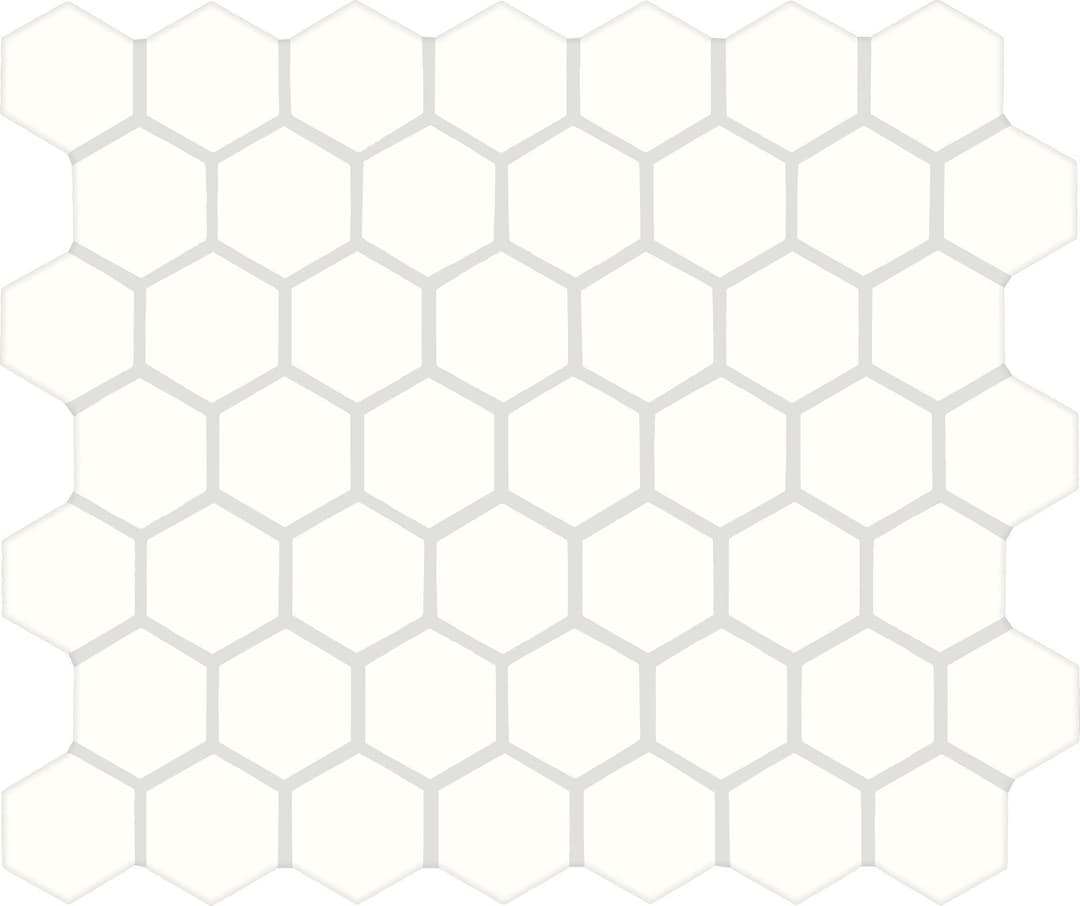 Unglazed Mosaics Ice White Hexagon 1X1 Matte - qibynjmvdpqypakq6xil@2x.jpg