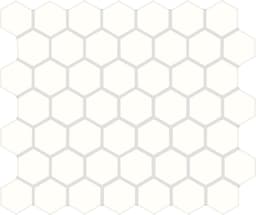 Unglazed Mosaics Ice White Hexagon 1X1 Matte - qibynjmvdpqypakq6xil@2x.jpg