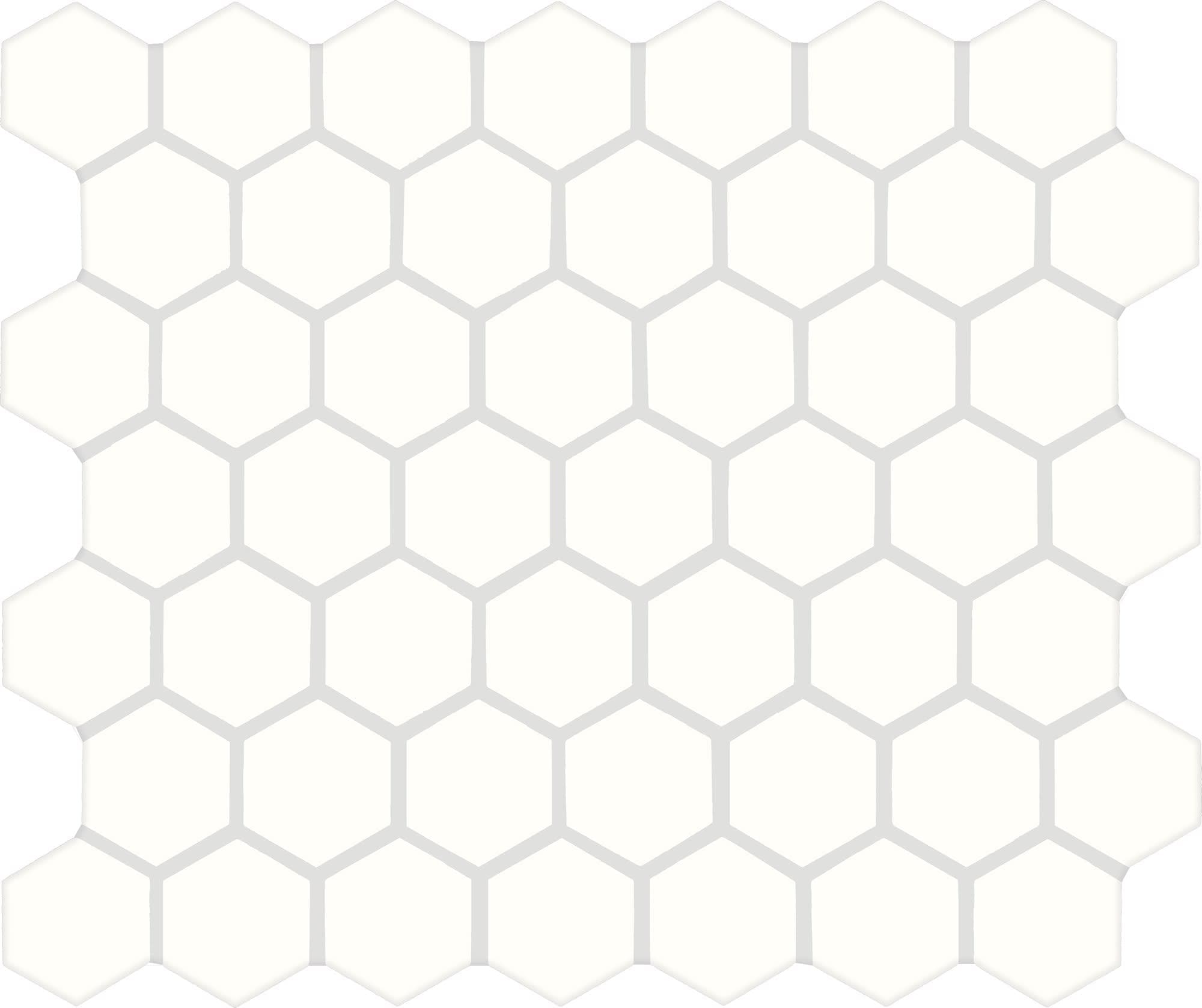Unglazed Mosaics Ice White Hexagon 1X1 Matte - qibynjmvdpqypakq6xil@2x.jpg