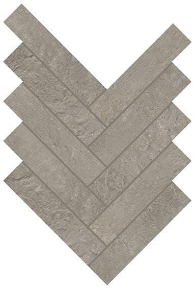 Rekindle Medium Grey Herringbone 2X6 Matte